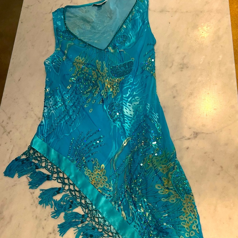 Vintage Cache asymmetrical dress/cover up